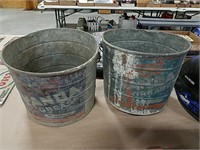 (2) Vintage wanda grease buckets