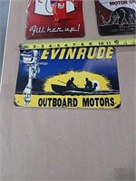 Evinrude outboard motors tin sign