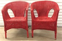 Red Wicker Chairs