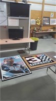Earnhardt framed poster & loop rug