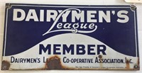 "Dairymen's League" Porcelain Sign