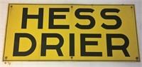 "Hess Drier" Porcelain Sign