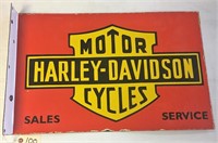 "Harley Davidson" Porcelain Flange Sign