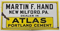 "Atlas Potland Cement" Porcelain Sign
