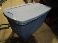 Large Blue Tote w/Lid