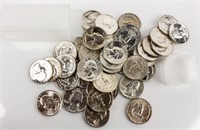 Coin 40 B.U. Washington Silver Quarters 1960's