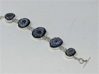 Quartz & .925 silver bracelet