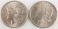 Coin 2 Morgan Silver Dollar 1886 & 1887