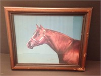Vintage Framed Horse Print