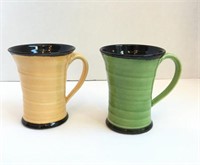 Two Colorful Ceramic Mugs