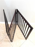 Dark Brown Wooden Foldable Gate