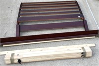 Wonderful Dark Wooden Queen Bed Frame