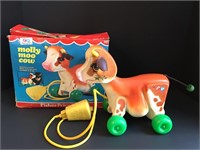 Vintage Fisher Price Toy Molly Moo Cow