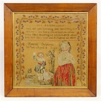 19th c. Needlework Sampler