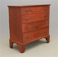 18th c. Chippendale Lift Top Blanket Chest