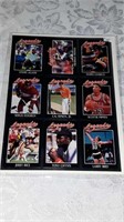 Sheet of 18 Legends of sports cards