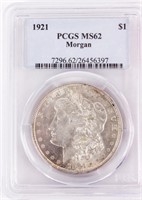Coin 1921 Morgan Silver Dollar PCGS MS62