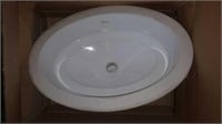 Porcher oval bathroom sink