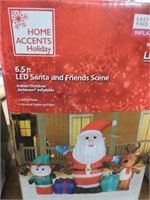 6.5FT LED Santa & Friends Scene