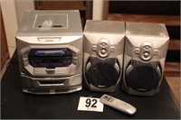 FIVE DISC CHANGER/CASSETTE PLAYER/RADIO STEREO