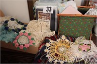 CROCHET PIECES, FABRICS, QUILTED HEADBOARD KIT