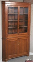 19TH C. WALNUT CORNER CABINET