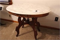 MARBLE TOP ACCENT TABLE 27 X 33 X 22