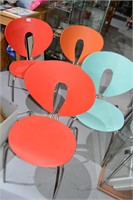 4 x designer modern chairs by Globus Stua