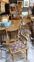 Set of 6 spindle back dining chairs,