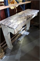 Marble topped console table,
