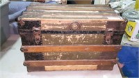 Antique trunk lots of wear and tear 29 in by 16