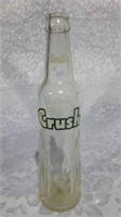 Vintage Crush glass pop bottle 9.5 in tall