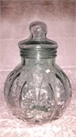 14 inch tall giant glass cookie jar