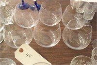 set of 6 matching cocktail glasses