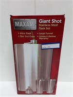 MAXAM Giant Shot Stainless Steel Flask Set