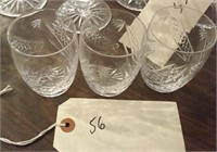set of 3 heavy lead crystal cocktail glasses