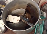 old aluminum kitchen pot w contents