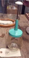 1960s turquoise blue food chopper
