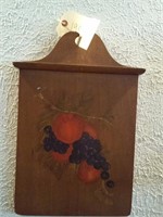 colonial style wooden wall art with fruit