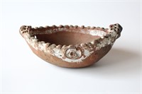 Earthenware New Guinea sago bowl,