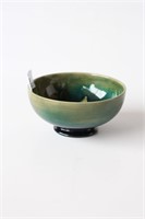 Walter Moorcroft pottery bowl 'Slipper Orchid'