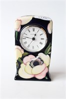 Moorcroft pottery clock 'Anemone Blush',