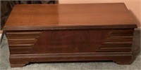 Medium Stained Wooden Cedar Lined Chest