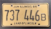 1984 Illinois license plate