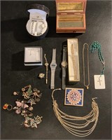 Watches, Necklaces, Brooches