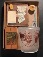 Assrt. Vintage Items: Letter Opener, Notepad, Box