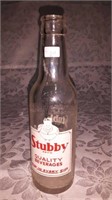Vintage stubby pop bottle 8 inches tall