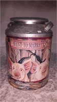 Metal replica Pig milk jug 30.25 inch tall