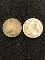 Lot of 2 Silver Dimes