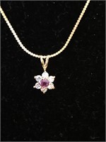 Silver 14KGF 18" Necklace with Beautiful Pendant